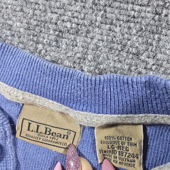 L.L. Bean Henley Sz L - Picture 2 of 5